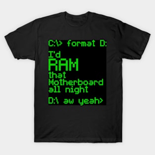 I'D Ram T Motherboard All Night T-Shirt